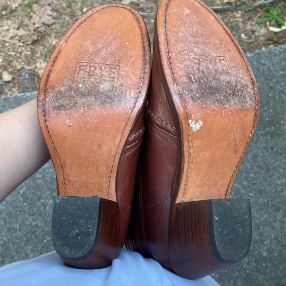 Frye Jane VTG Brown Leather Tall Riding Boots Size 5.5B - Picture 8 of 8